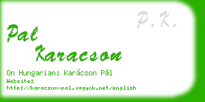 pal karacson business card